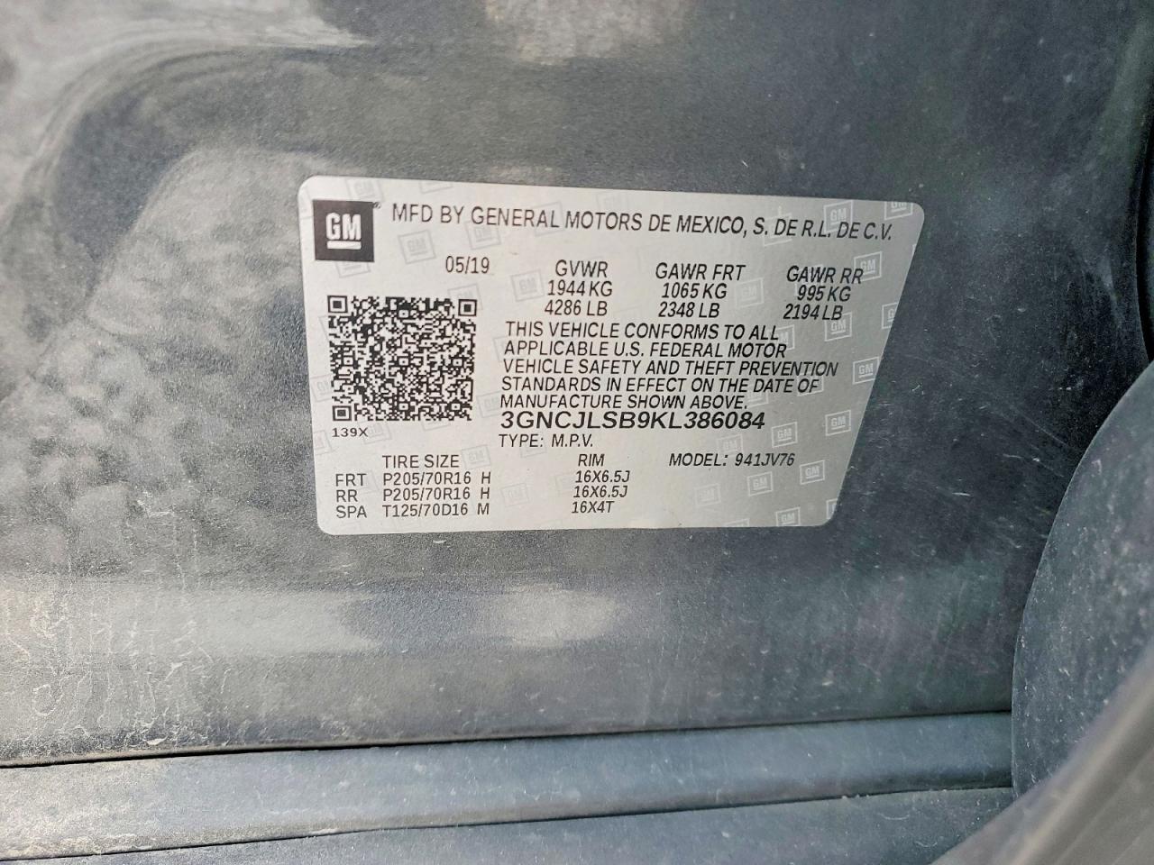 2019 Chev Trax 1LT