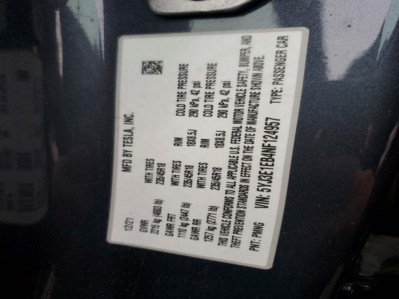 2022 Tesla Model 3
