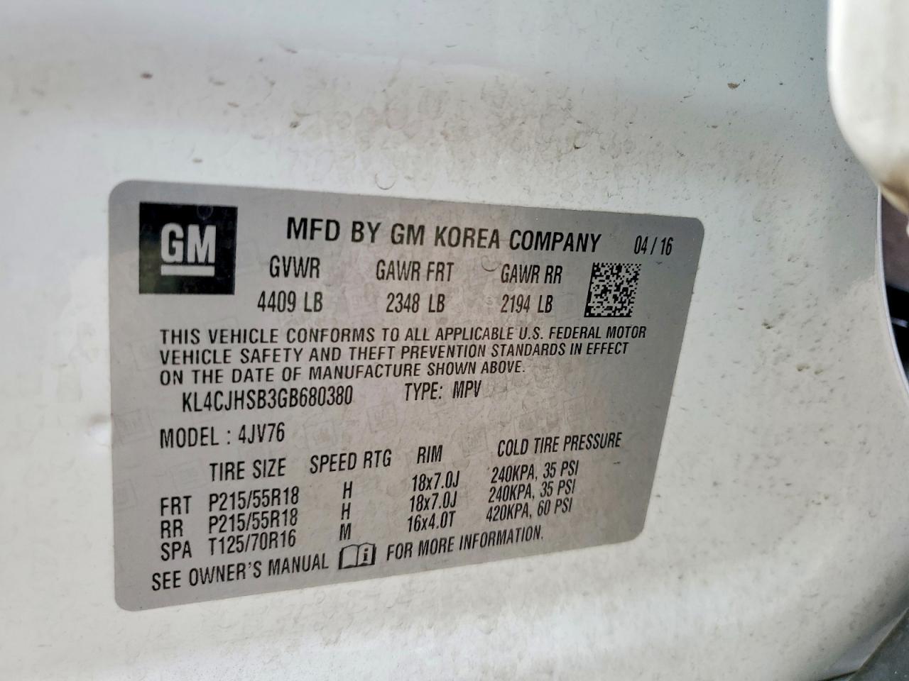 2016 Buick Encore Premium