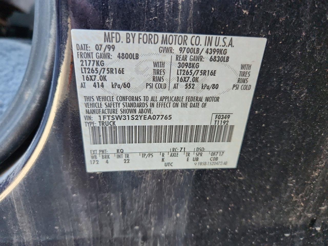 2000 Ford F350 SRW Super Duty