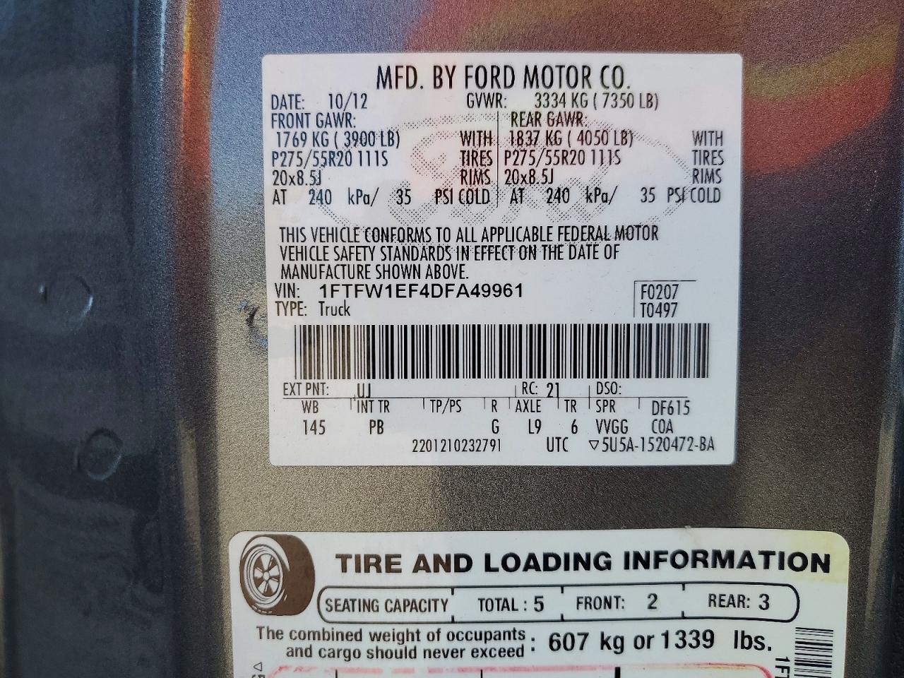 2013 Ford F150 Supercrew
