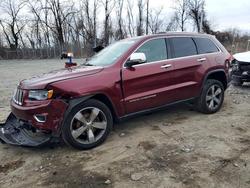 Jeep salvage cars for sale: 2016 Jeep Grand Cherokee Limited