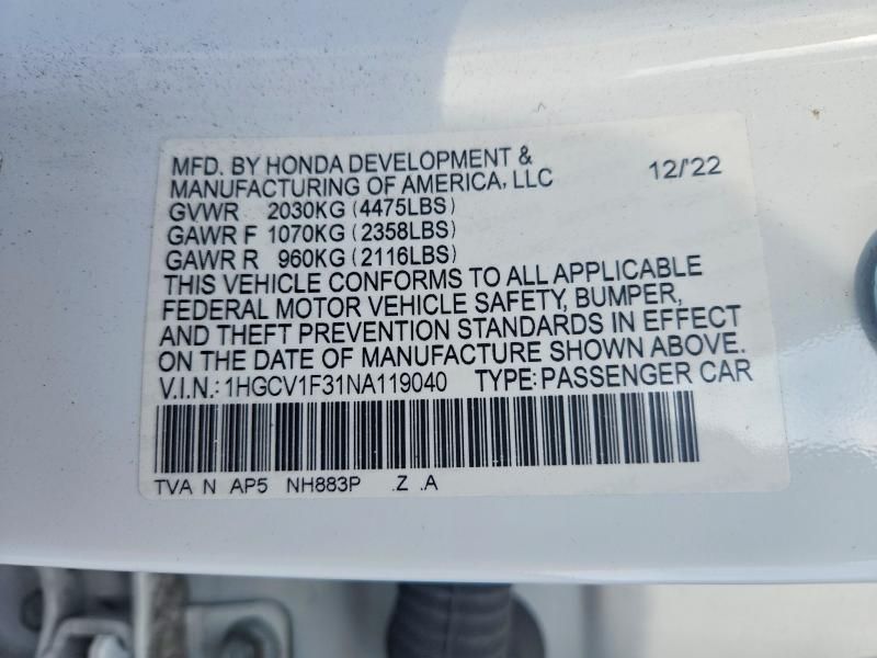 2022 Honda Accord Sport