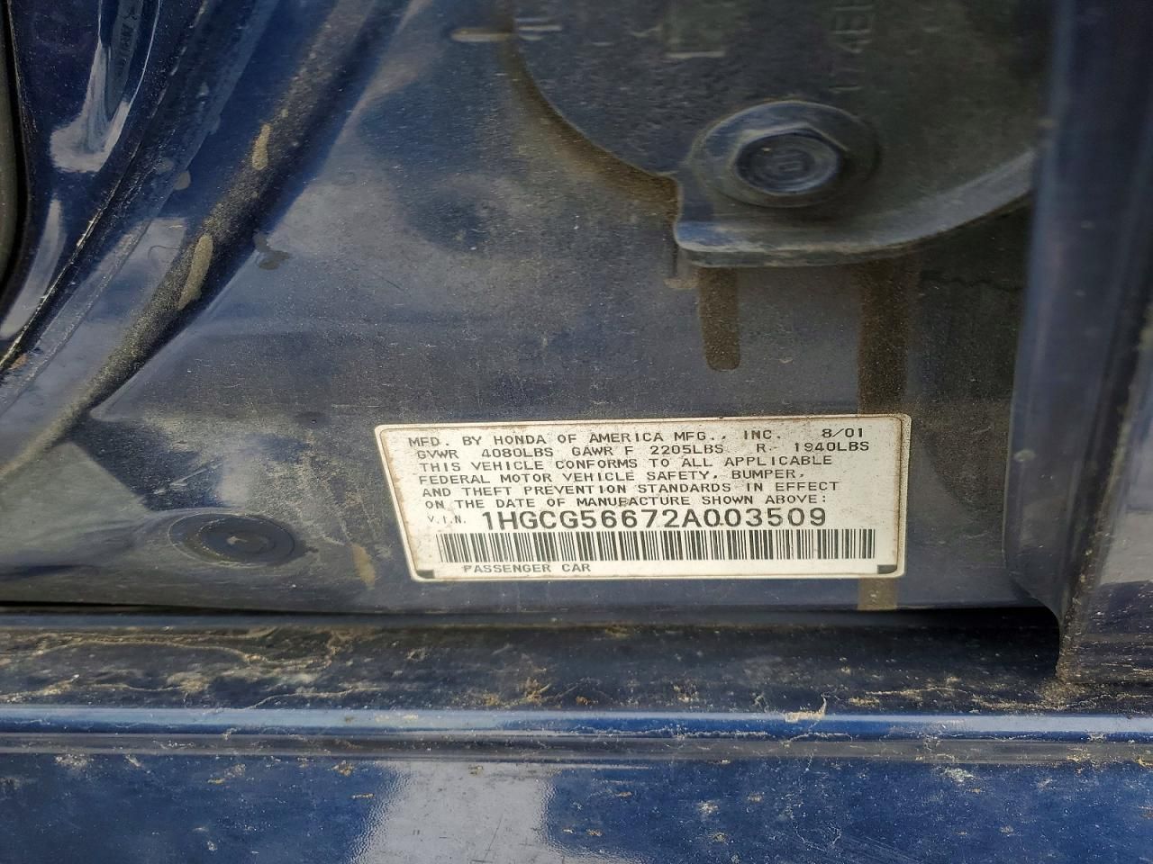 2002 Honda Accord ex