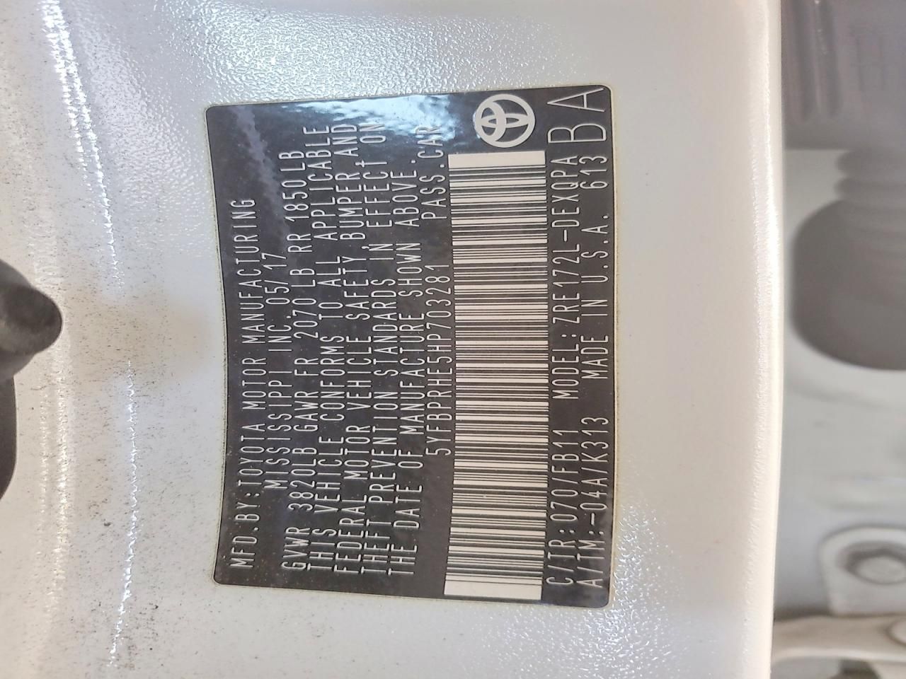 2017 Toyota Corolla le eco