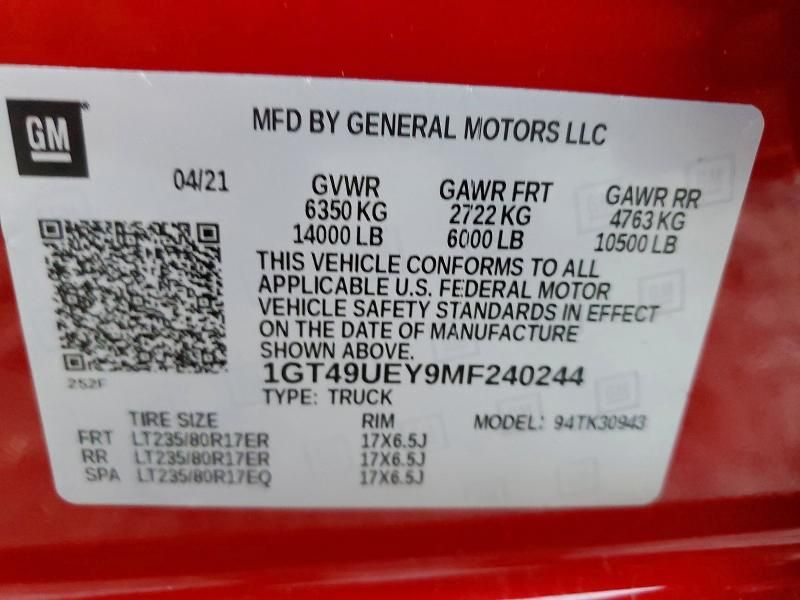 2021 GMC Sierra K3500 slt