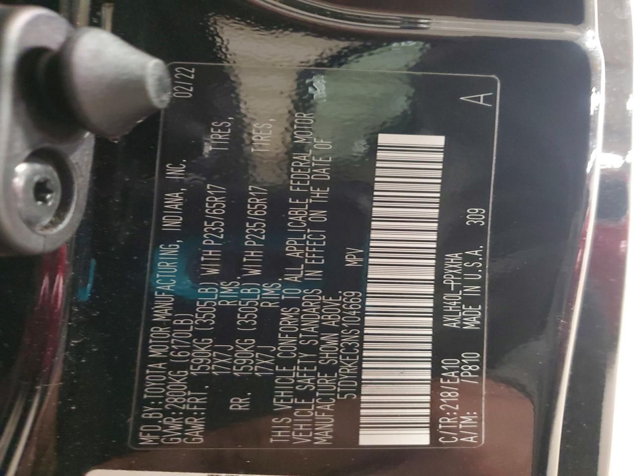 2022 Toyota Sienna xle