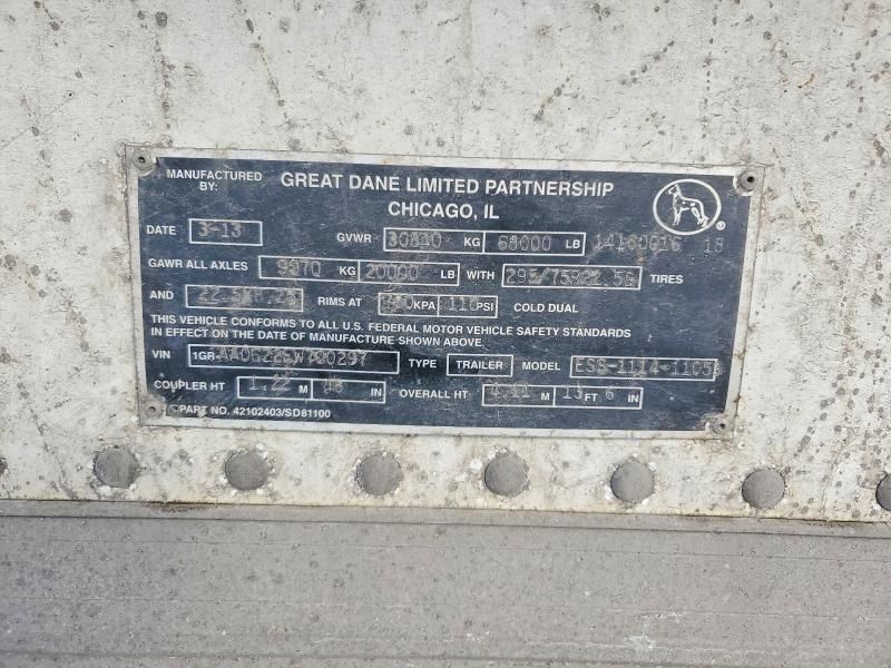 2014 Great Dane ESS-1114-1105 Refrigerated Van Trailer