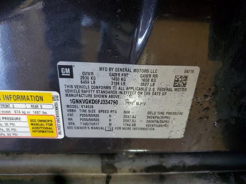 2015 Chevrolet Traverse lt