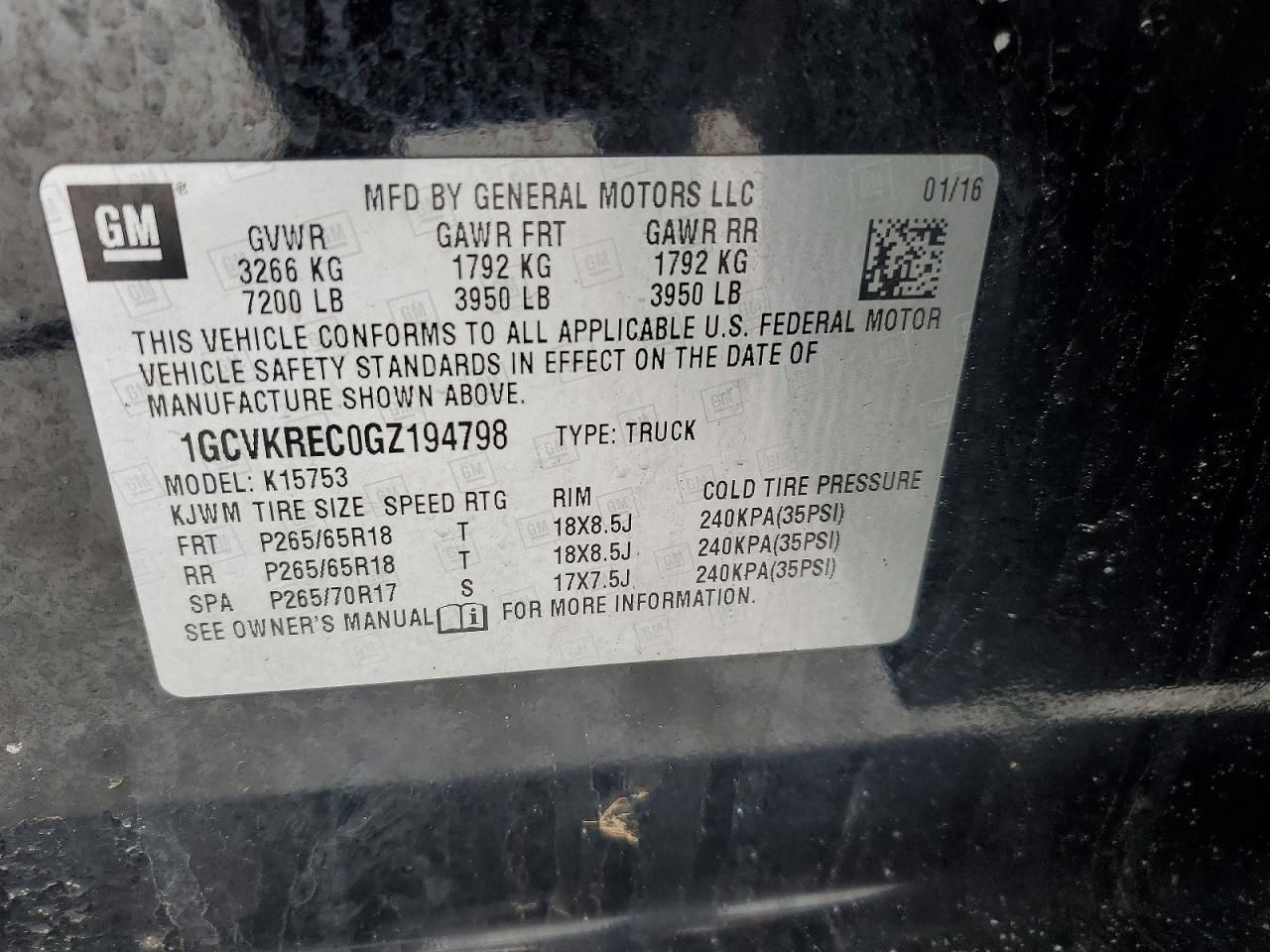 2016 Chevrolet Silverado K1500 lt