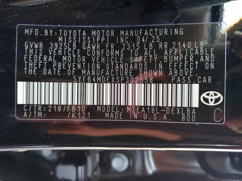 2025 Toyota Corolla le