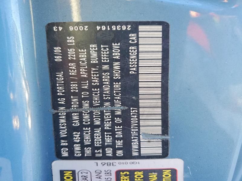 2007 Volkswagen Eos 2.0t