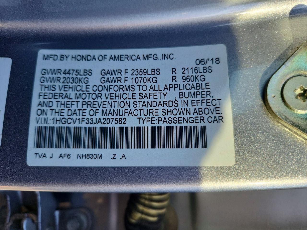 2018 Honda Accord Sport