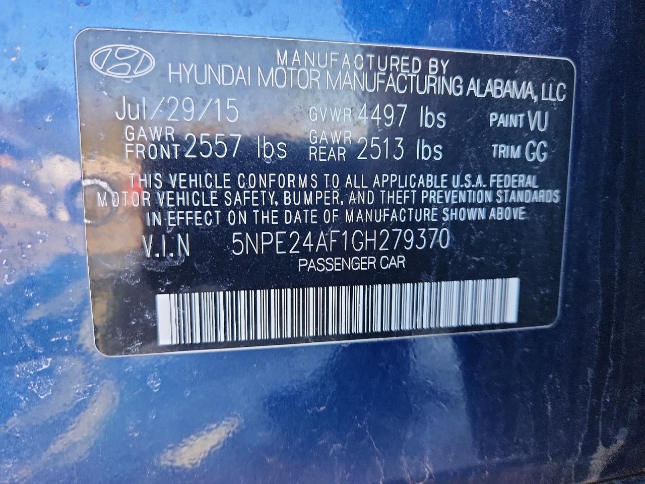 2016 Hyundai Sonata se