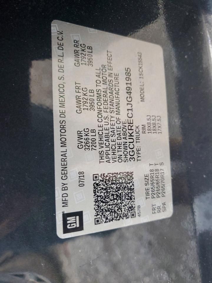 2018 Chevrolet Silverado K1500 lt