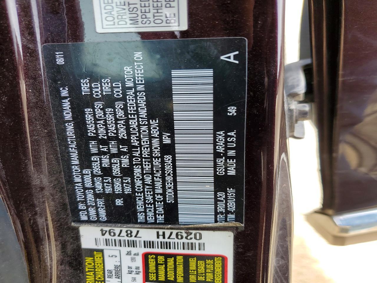 2012 Toyota Highlander Limited