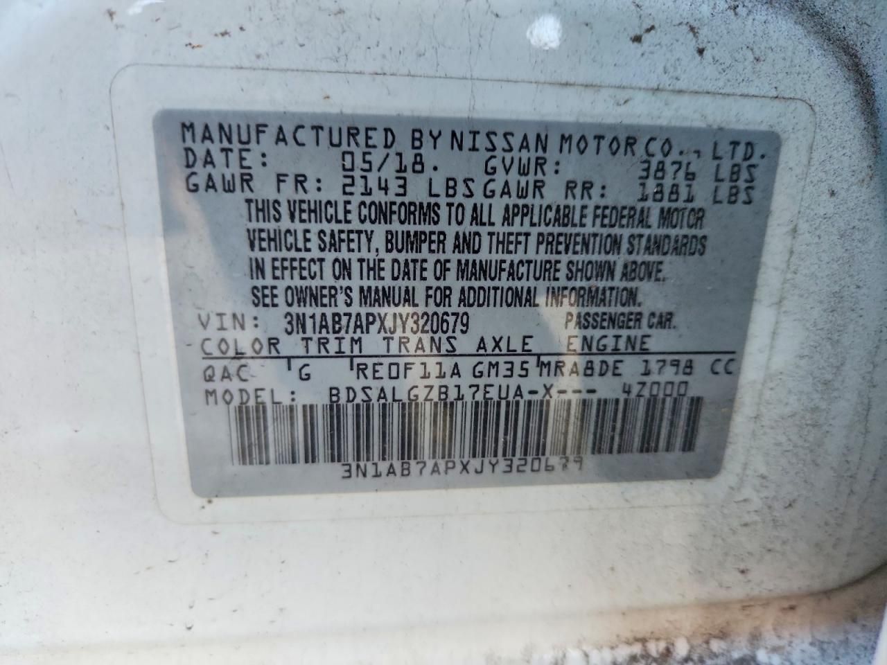 2018 Nissan Sentra s