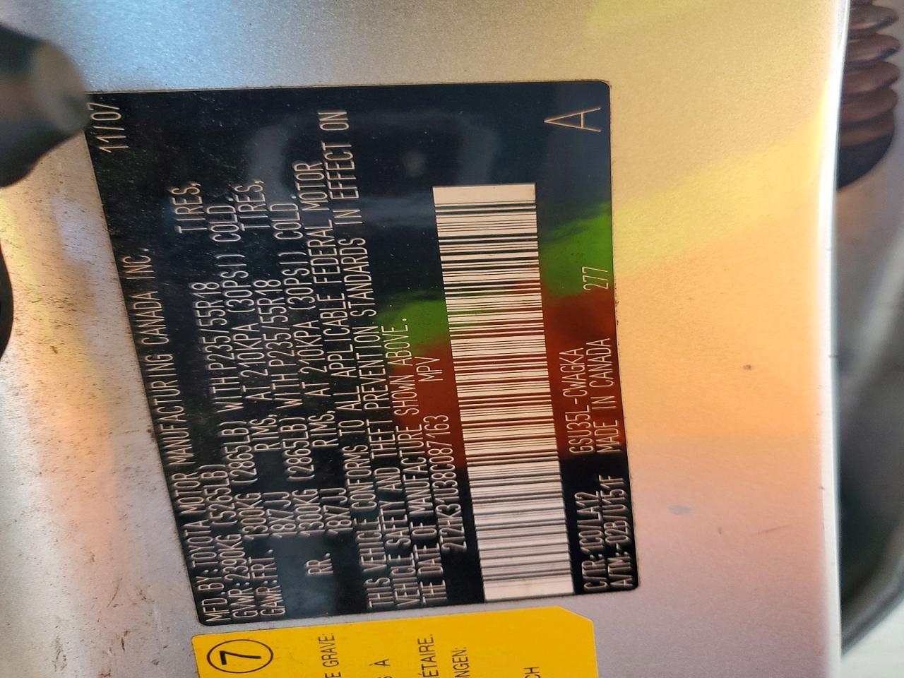 2008 Lexus Rx 350 Base