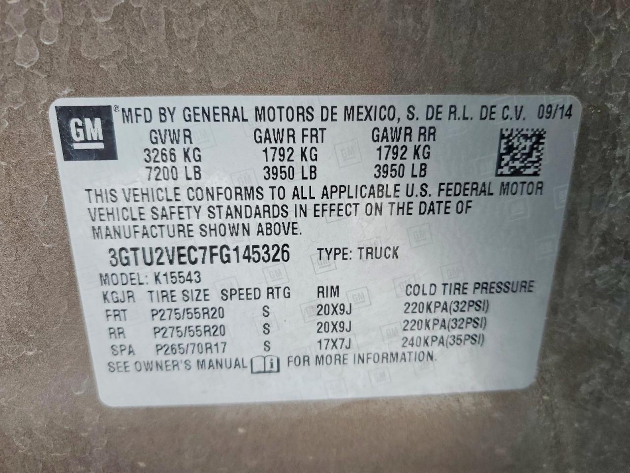 2015 GMC Sierra K1500 slt