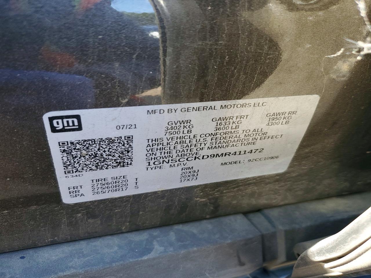 2021 Chevrolet Suburban C1500 lt