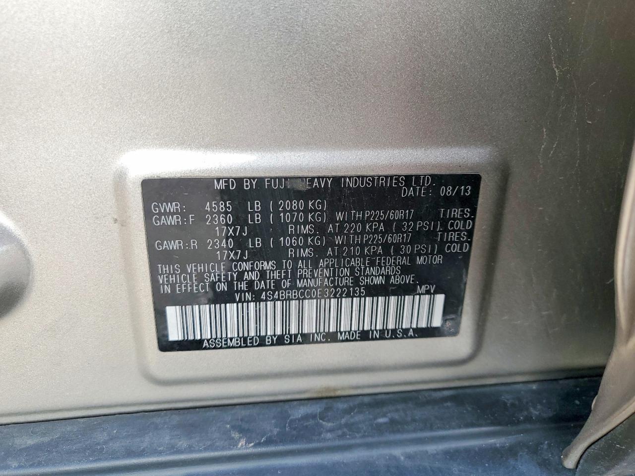 2014 Subaru Outback 2.5i Premium