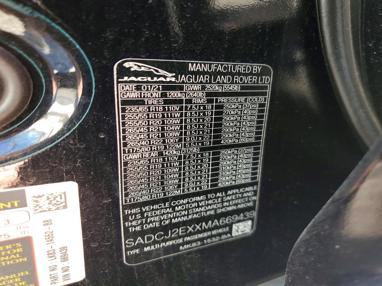 2021 Jaguar F-pace s