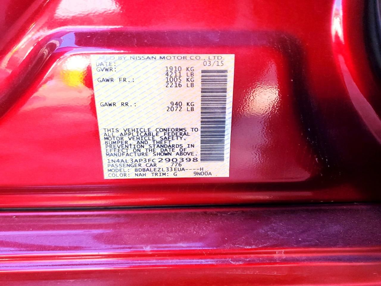 2015 Nissan Altima 2.5