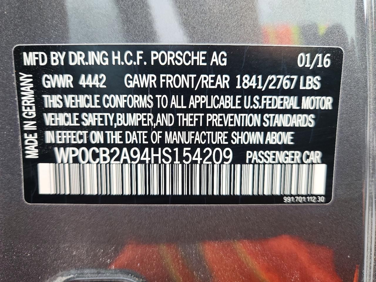 2017 Porsche 911 Carrera s