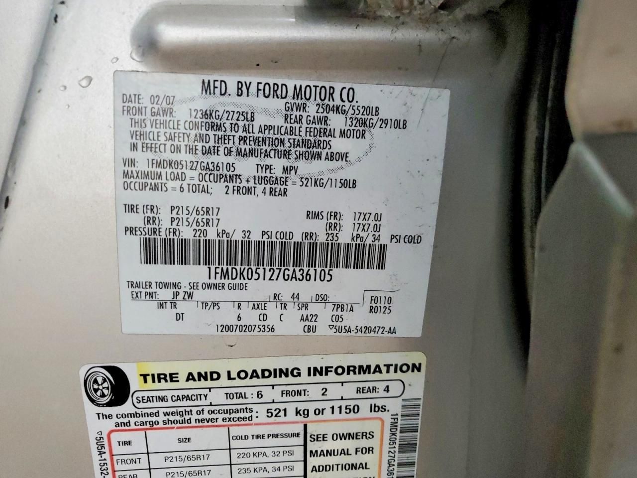 2007 Ford Freestyle sel