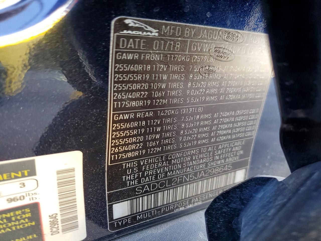 2018 Jaguar F-pace R-sport