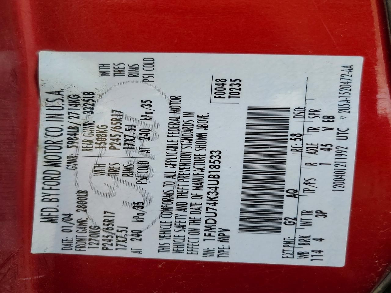 2004 Ford Explorer Eddie Bauer