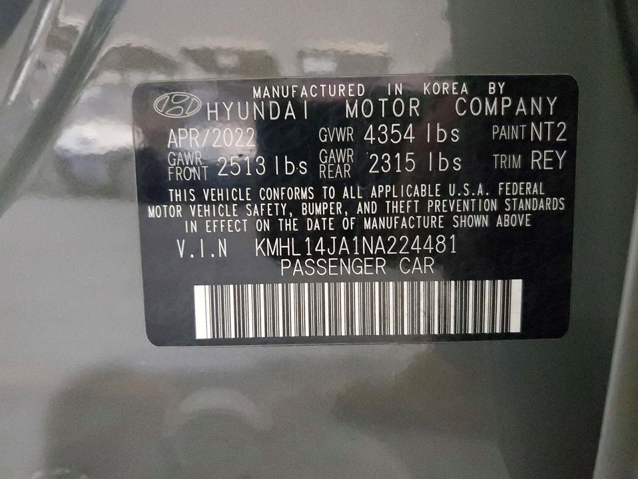 2022 Hyundai Sonata sel