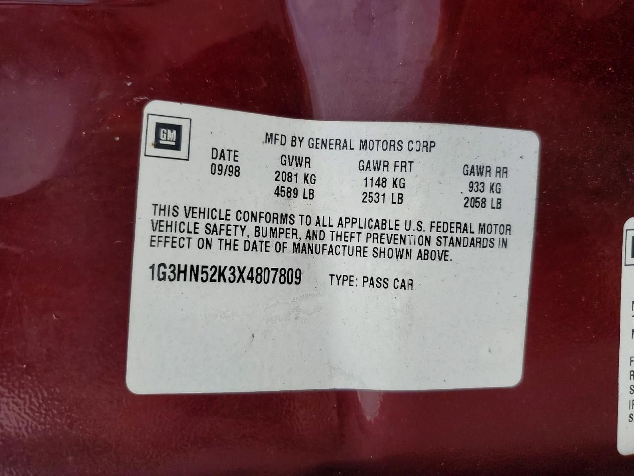 1999 Oldsmobile 88 Base