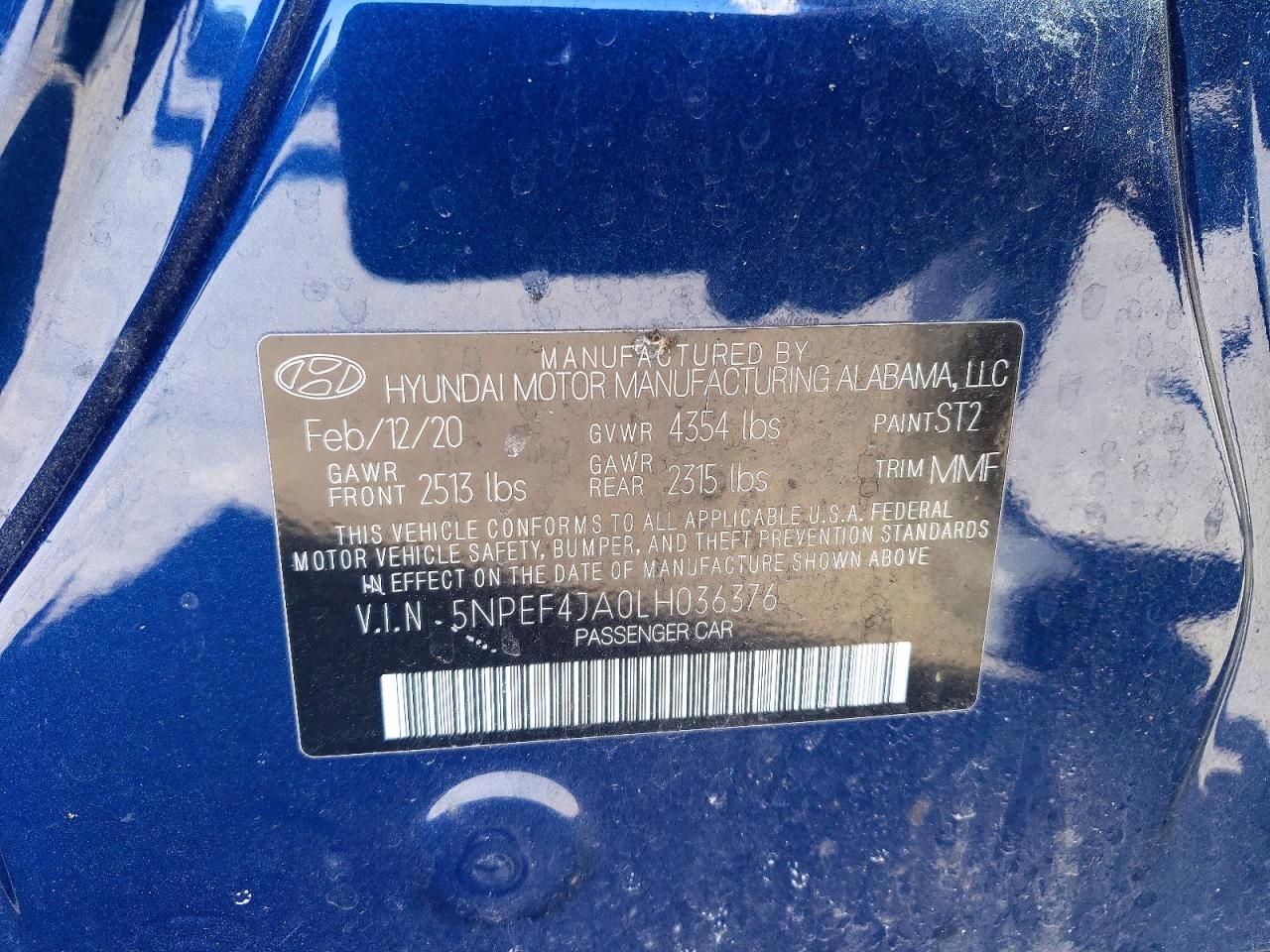 2020 Hyundai Sonata sel