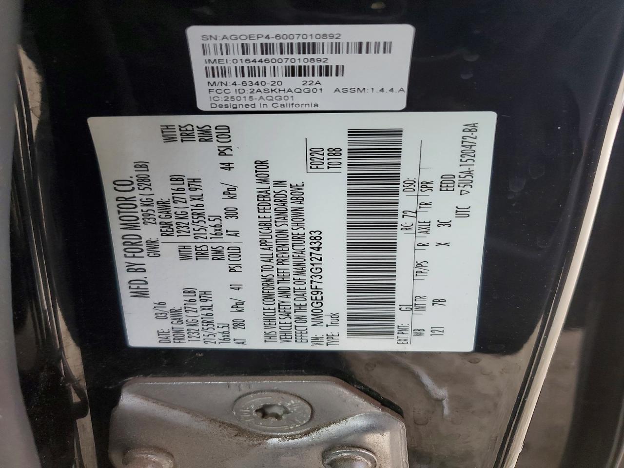 2016 Ford Transit Connect xlt