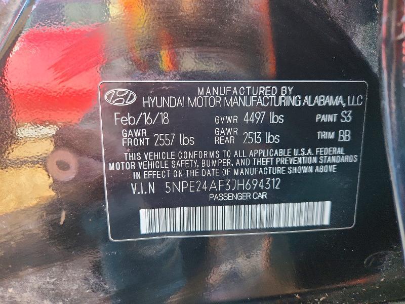 2018 Hyundai Sonata se