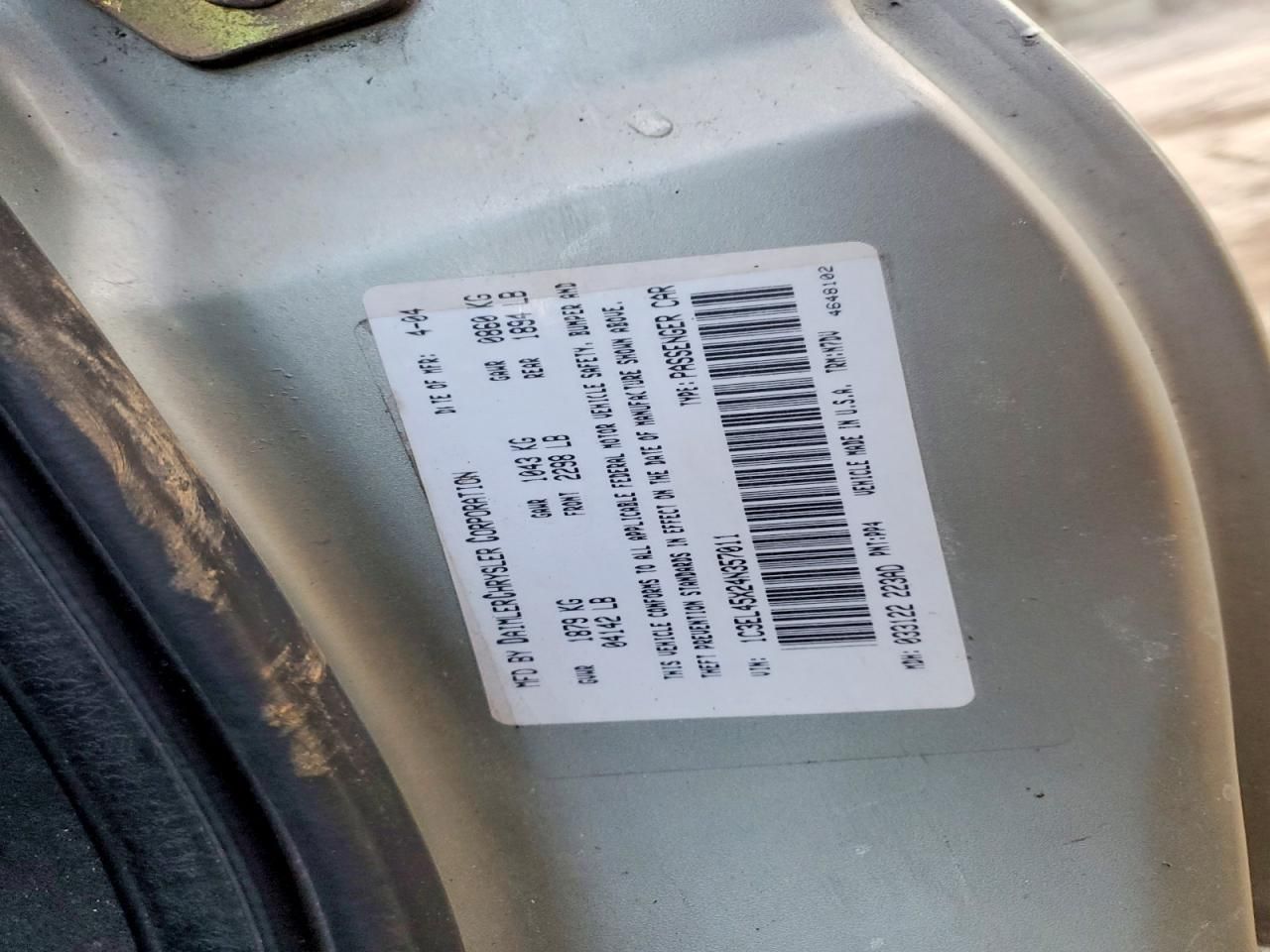 2004 Chrysler Sebring lx