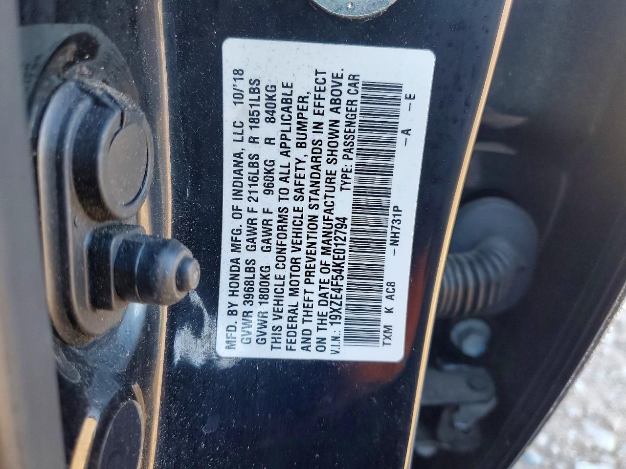 2019 Honda Insight ex