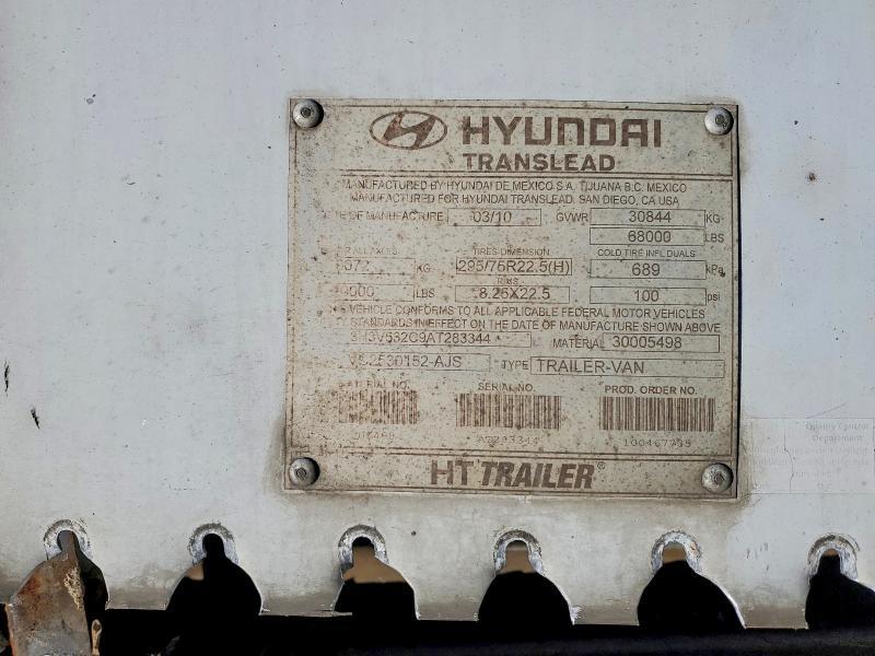 2010 Hyundai Translead Vs2530152-ajs dry van Trailer