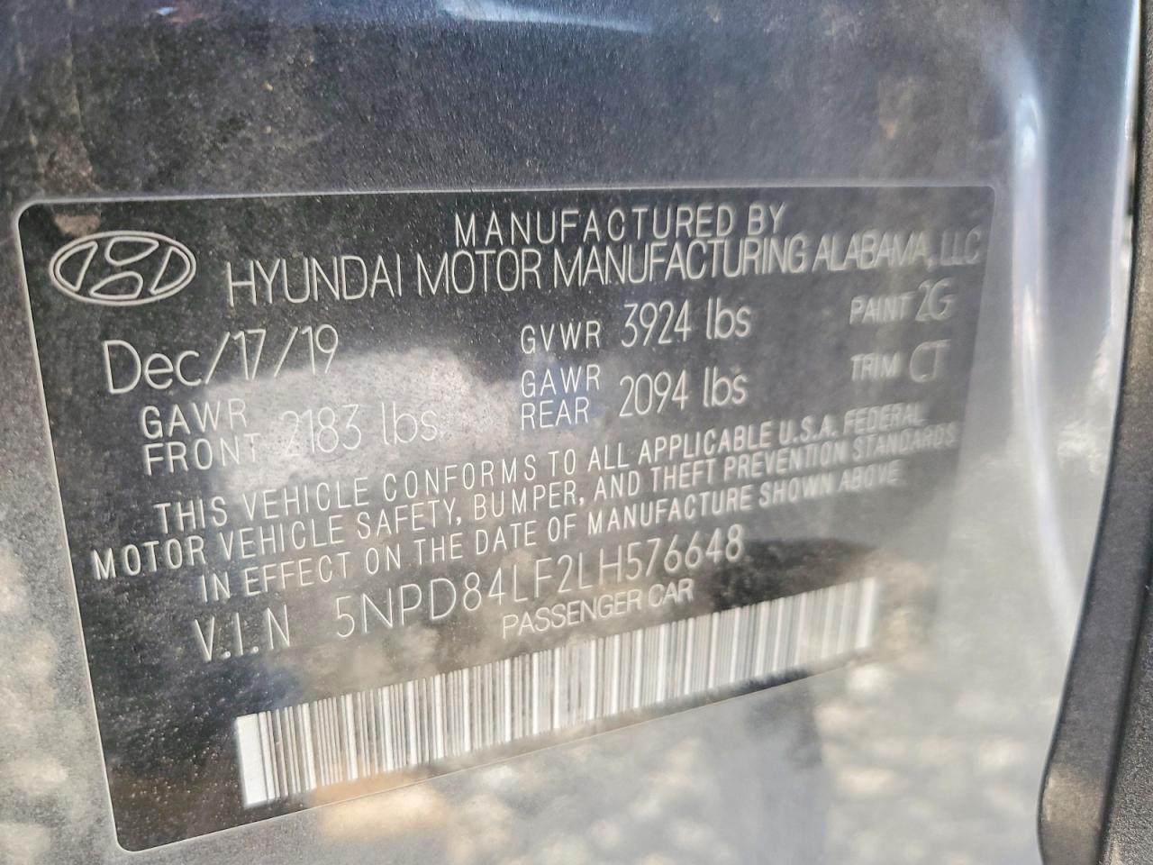 2020 Hyundai Elantra sel