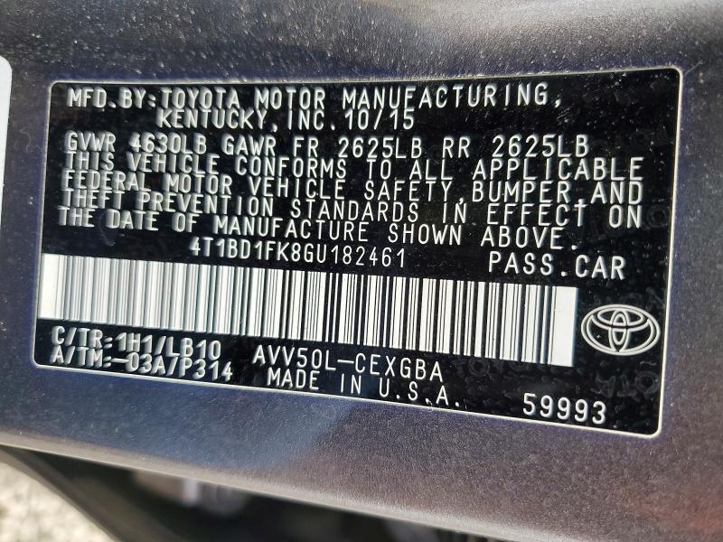 2016 Toyota Camry Hybrid