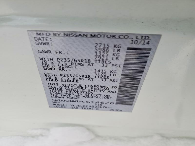 2015 Nissan Pathfinder sl