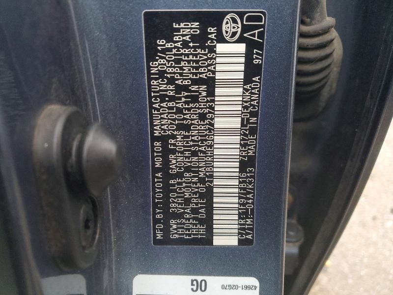 2016 Toyota Corolla l