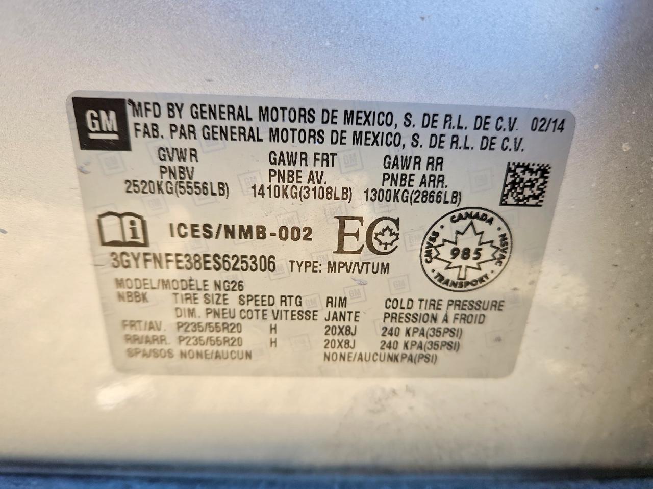 2014 Cadillac Srx Performance Collection