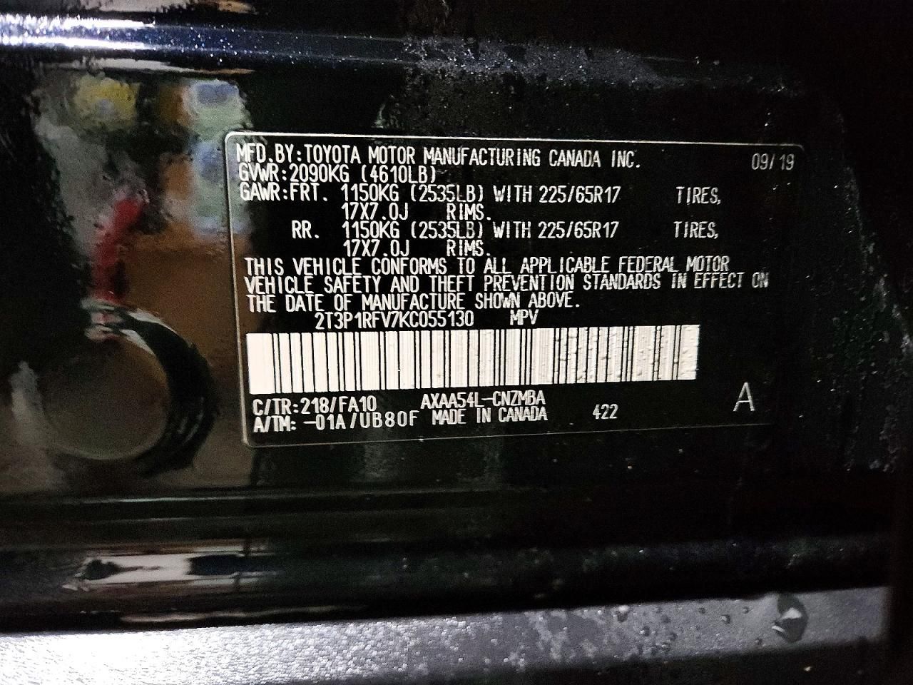 2019 Toyota Rav4 xle