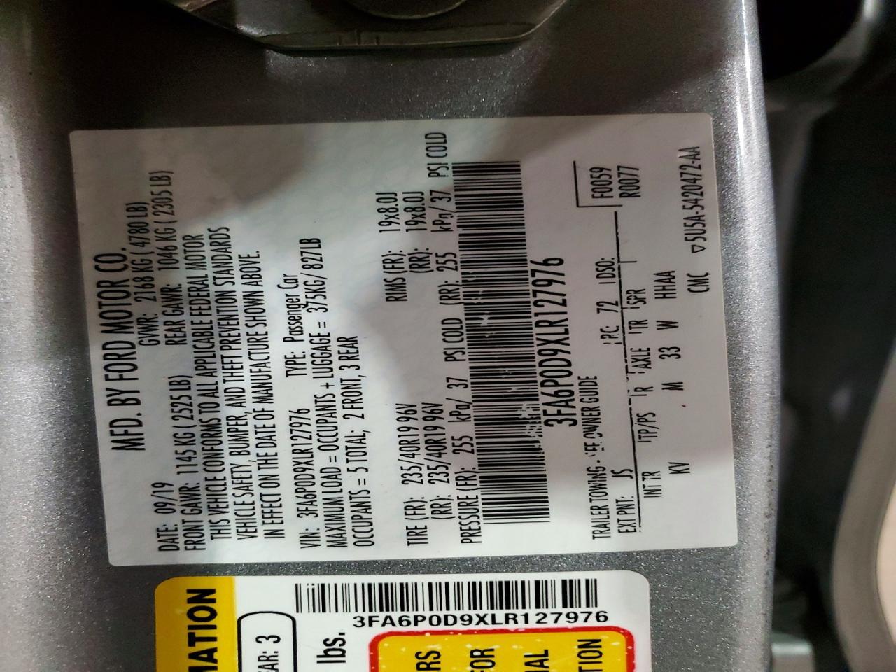 2020 Ford Fusion Titanium