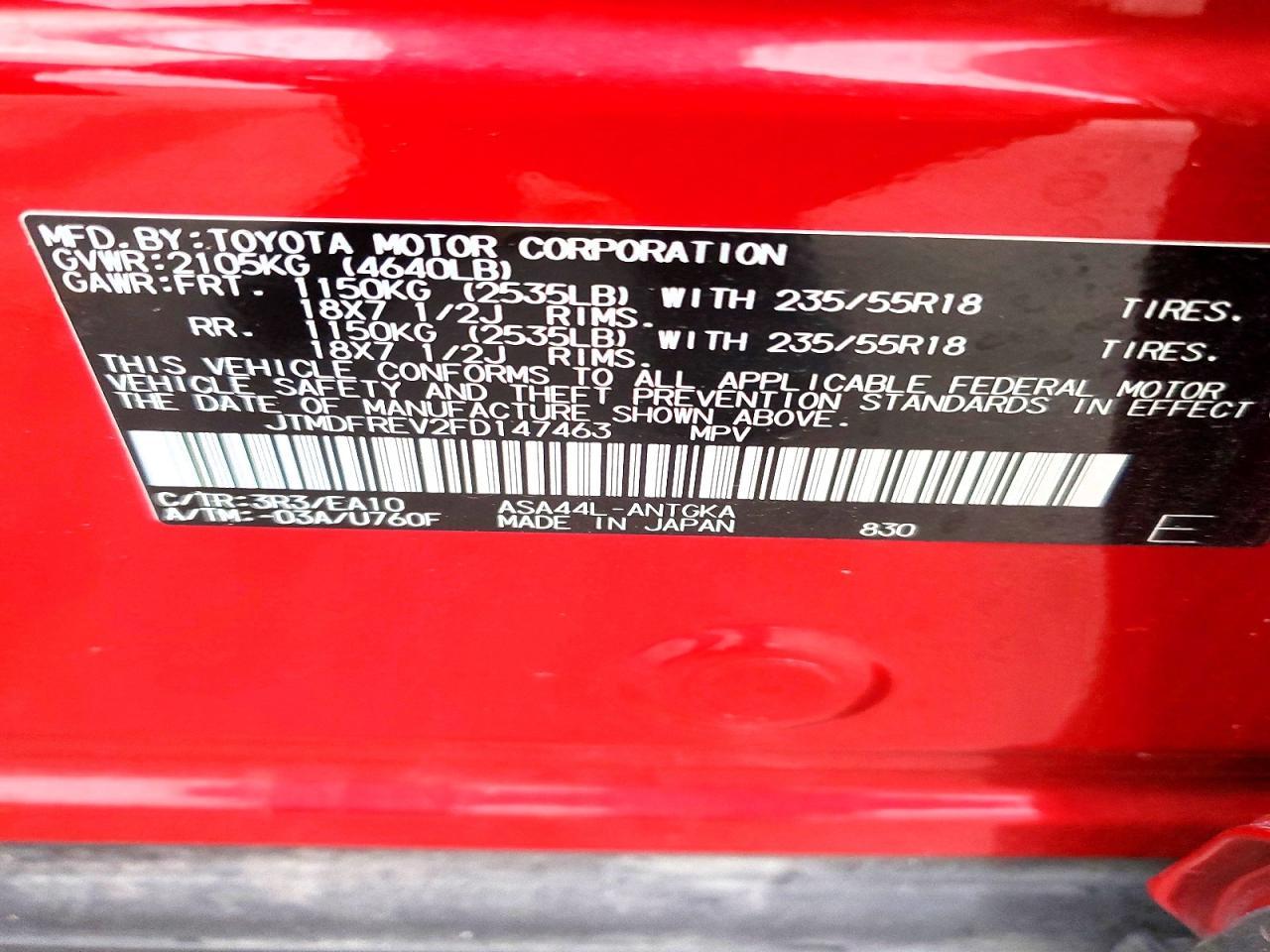 2015 Toyota Rav4 Limited