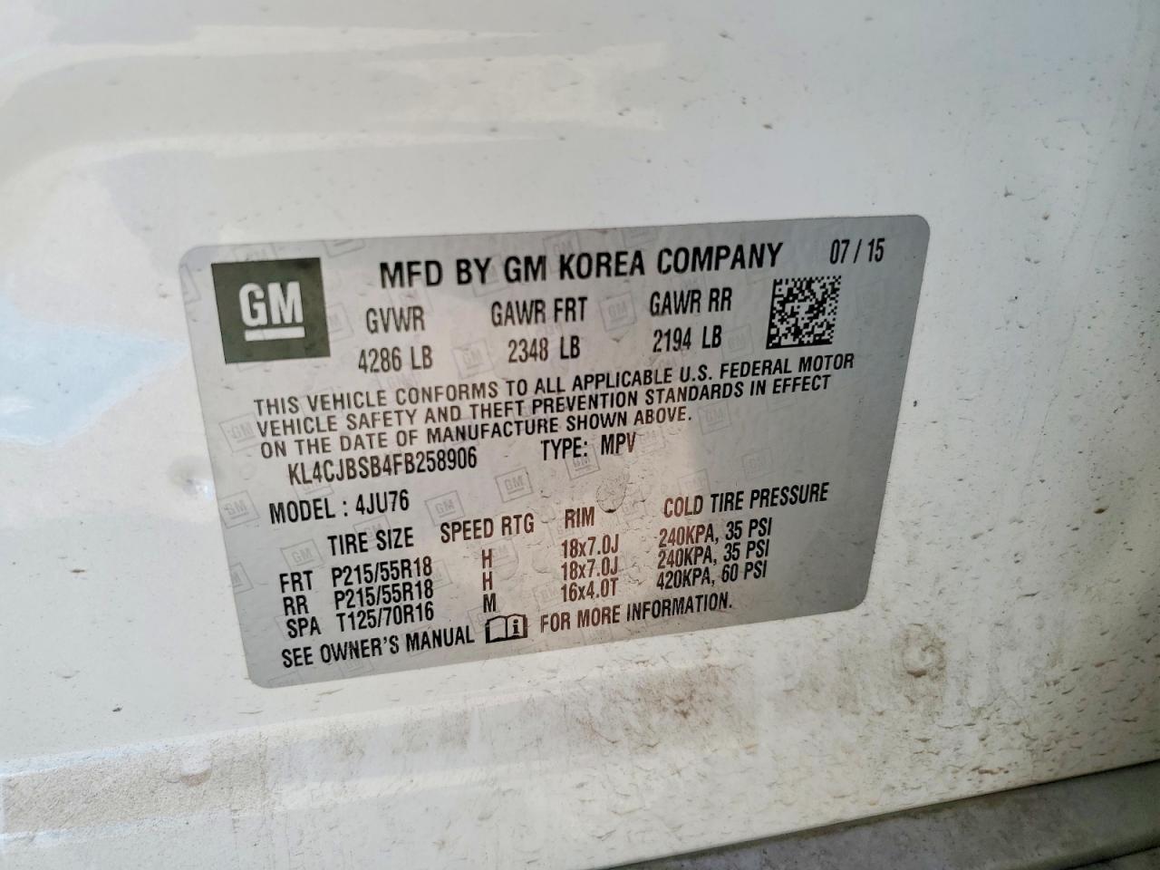 2015 Buick Encore Convenience