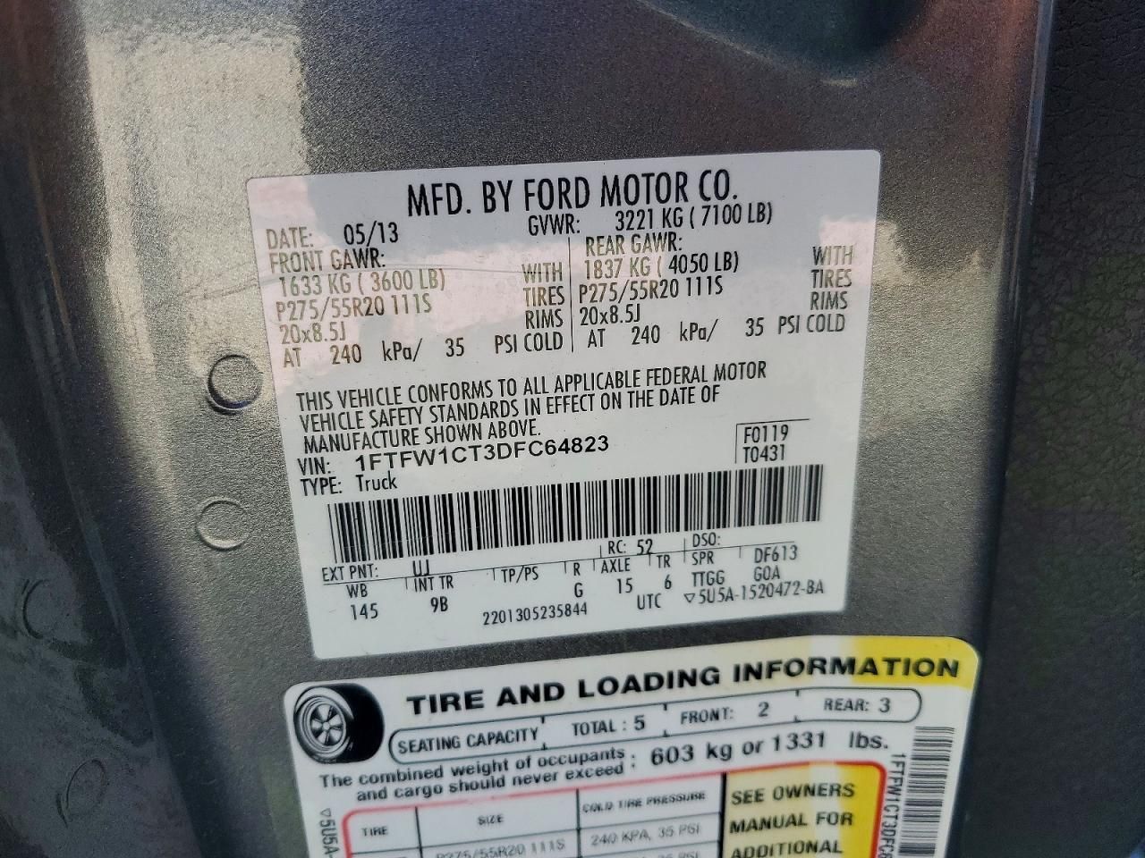 2013 Ford F150 Supercrew