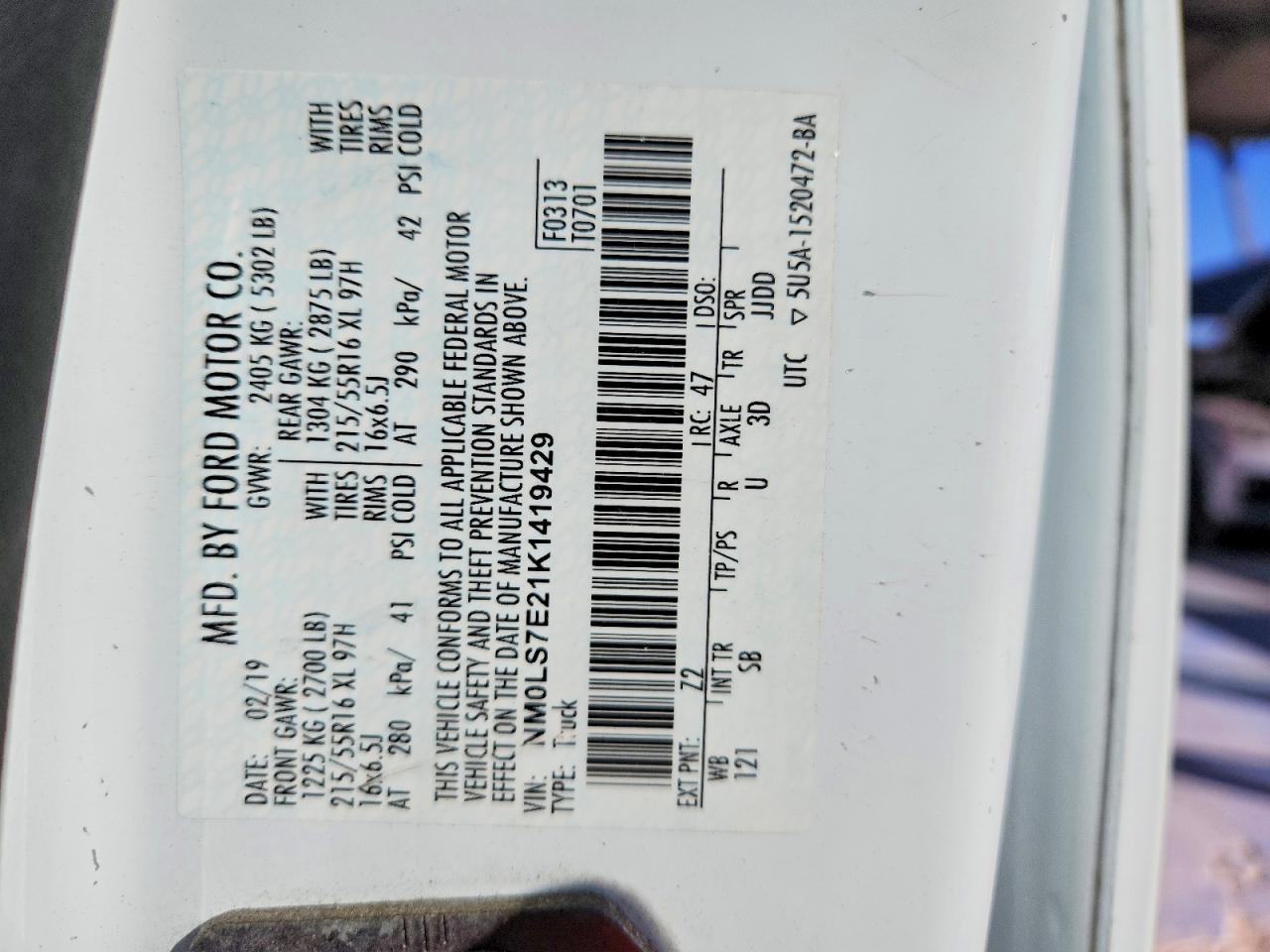 2019 Ford Transit Connect XL